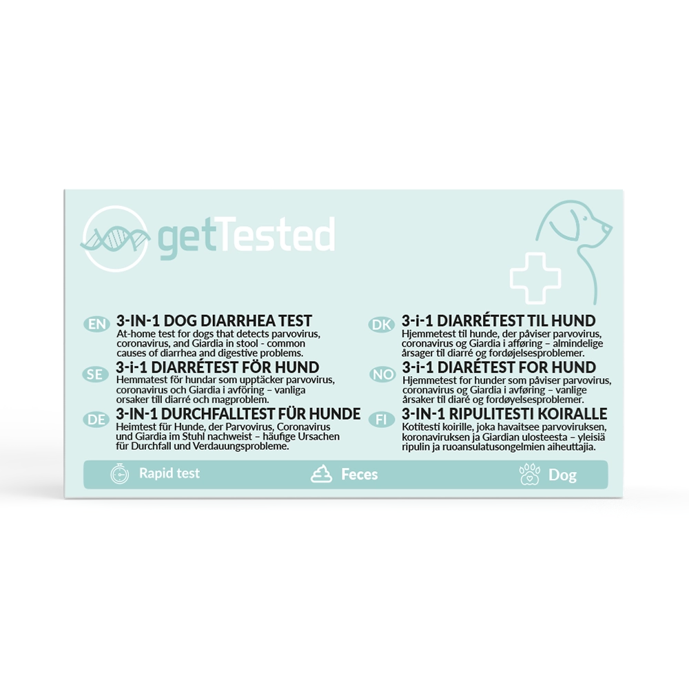 3-in-1 Dog Diarrhea Test (CPV+CCV+Giardia Ag)
