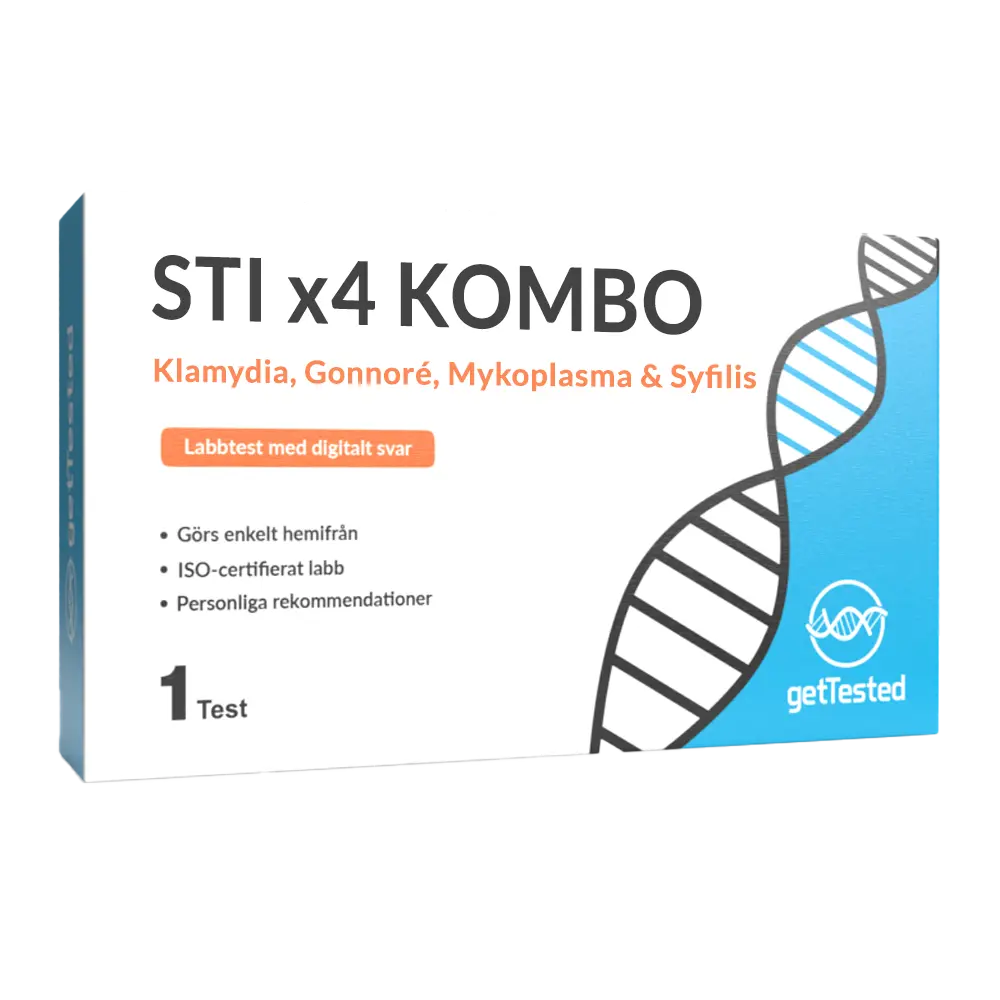 STI x4 Kombo - Klamydia, Gonorré, Mykoplasma & Syfilis