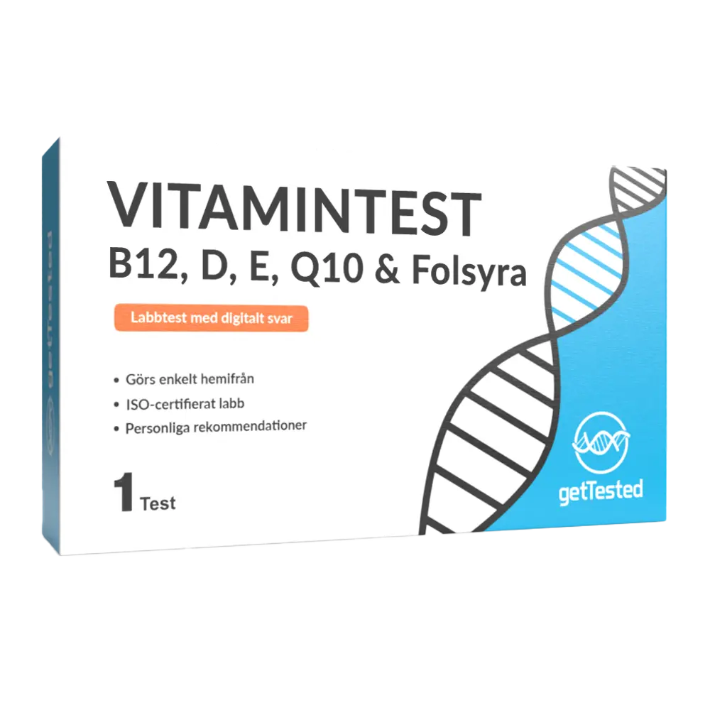 Vitamintest (B12, Folsyra, D, E & Q10)