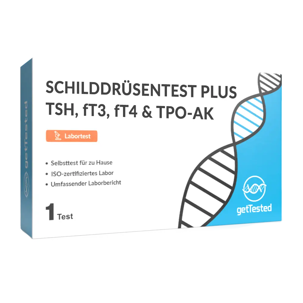 Schilddrüsentest Plus – TSH, fT3, fT4 & TPO-AK