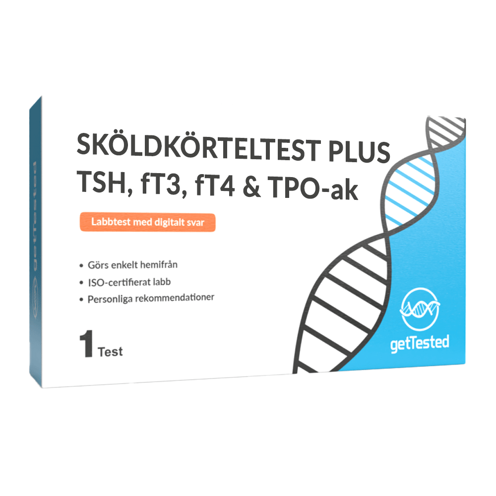 Sköldkörteltest Plus – TSH, fT3, fT4 & TPO-antikroppar