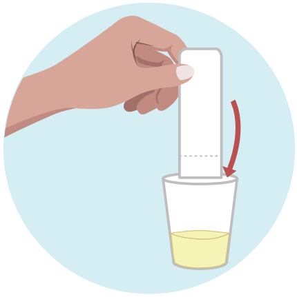 Dip Test Strip In The Urine - image 1