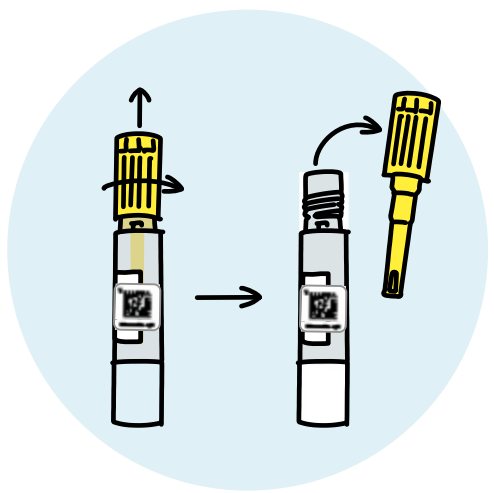 Open Yellow Stool Tube - image 1