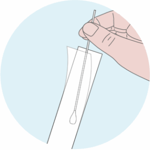 Open Package Containing Sterile Swab - image 1