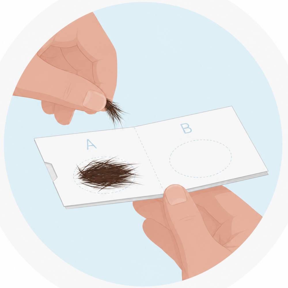 Place hair on the A side - image 1