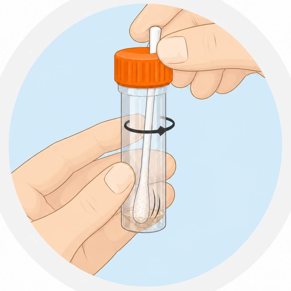 Holding the swab - image 1