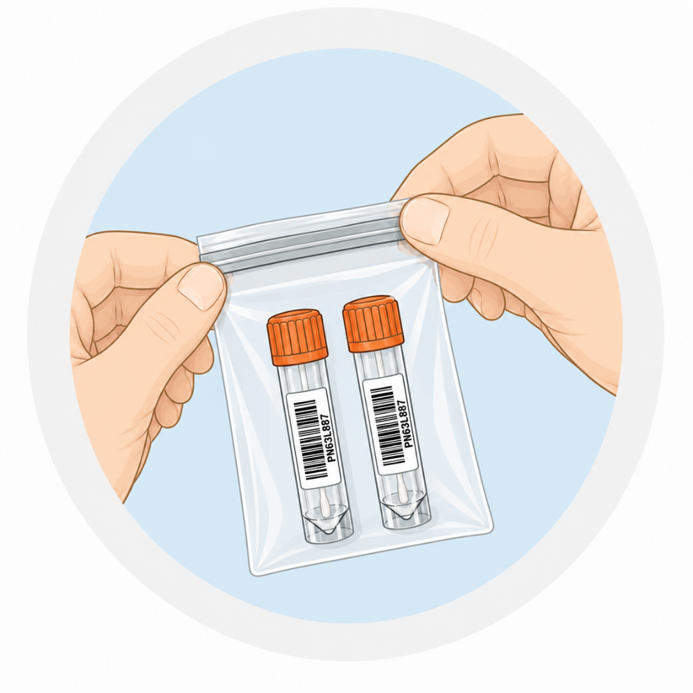 Place Vials Into Specimen Transport Bag - image 1