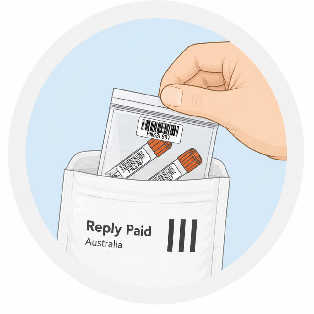 Place Bag Into Reply Paid Envelope - image 1