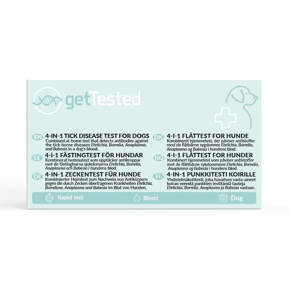 4-in-1 Dog tick disease test