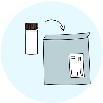 Place Stool Tube in Return Envelope - image 1