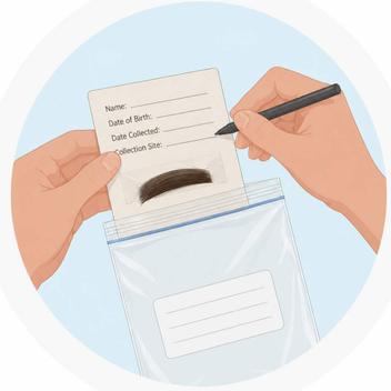 Fill in details and place in the specimen transport bag - image 1