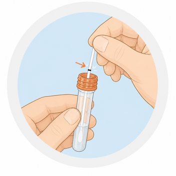 Insert Swab Into Orange Top Vial - image 1